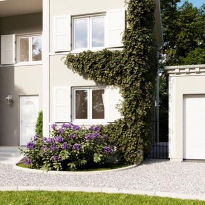 Porte d'entrée FORTIA pvc blanc RAL 9003 Lorne 87 x h.219 cm poussant droit