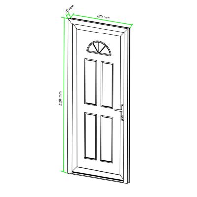 Porte d'entrée FORTIA pvc blanc RAL 9003 Lorne 87 x h.219 cm poussant gauche