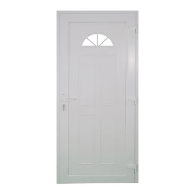 Porte d'entrée FORTIA pvc blanc RAL 9003 Lorne 87 x h.219 cm poussant gauche