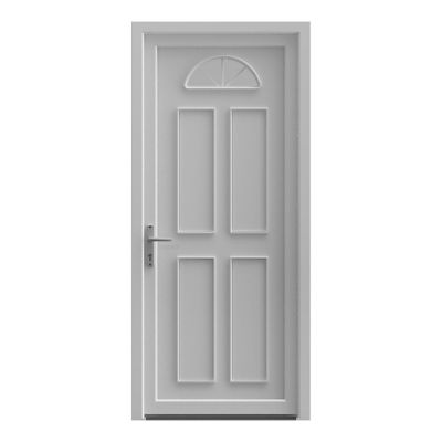 Porte d'entrée FORTIA pvc blanc RAL 9003 Lorne 97 x h.219 cm poussant droit