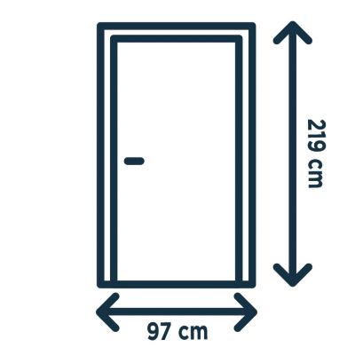 Porte d'entrée FORTIA pvc blanc RAL 9003 Lorne 97 x h.219 cm poussant gauche