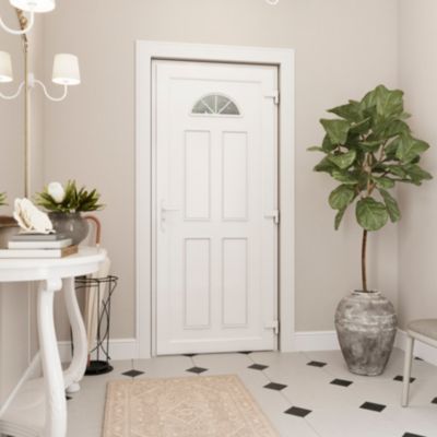 Porte d'entrée FORTIA pvc blanc RAL 9003 Lorne 97 x h.219 cm poussant gauche