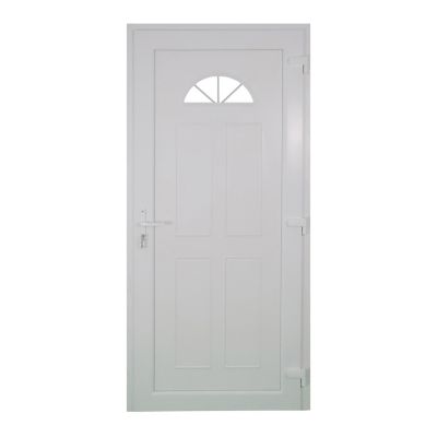 Porte d'entrée FORTIA pvc blanc RAL 9003 Lorne 97 x h.219 cm poussant gauche