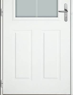 Porte De Côté FM TÜREN ATU68 90x200 Cm - Anthracite, Vitrage Satiné, Ouverture Droite