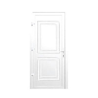 Porte d'entrée pvc Geom Sectio blanc 80 x h.215 cm poussant droit