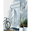 Porte d'entrée pvc Geom Semisphera blanc 90 x h.215 cm poussant droit