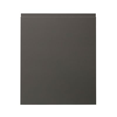 Porte de colonne de cuisine Garcinia gris anthracite brillant L. 60 cm x H. 72 cm GoodHome