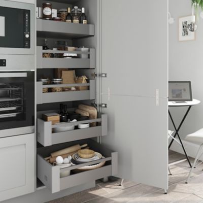 Porte de colonne de cuisine Garcinia gris ciment L. 60 cm x H. 120 cm GoodHome