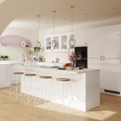 Porte de colonne de cuisine Stevia blanc L. 50 cm x H. 150 cm GoodHome