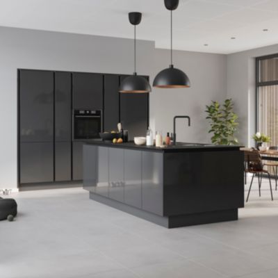 Porte de colonne de cuisine Stevia gris anthracite L. 60 cm x H. 45 cm GoodHome