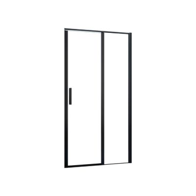 Porte De Douche 100x185cm Profilé Noir Mat Verre Anticalcaire Porte De Douche Pivotante