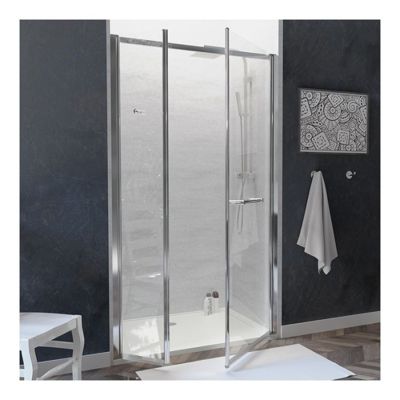Porte de douche 120 cm pivotante double porte - OCEANE PMR Gauche