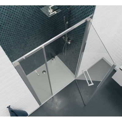 Porte de douche 120 cm pivotante double porte - OCEANE PMR Gauche