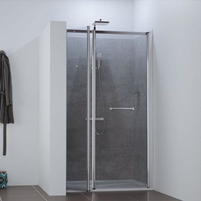 Porte de douche 120 cm pivotante double porte - OCEANE PMR Gauche
