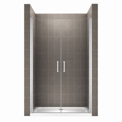 Porte de douche 74x180 cm verre transparent - ajustable de 74 à 77 cm ...