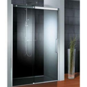 Porte de douche anthracite coulis. gauche 160 cm, anticalcaire, Schulte Manhattan