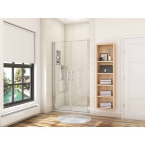 Porte de douche battante 110cm en verre anticalcaire Porte de douche Hauteur 187cm