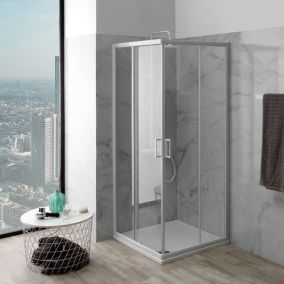 Porte De Douche Carrée 75X75 4 Mm Verre Clair - Venere