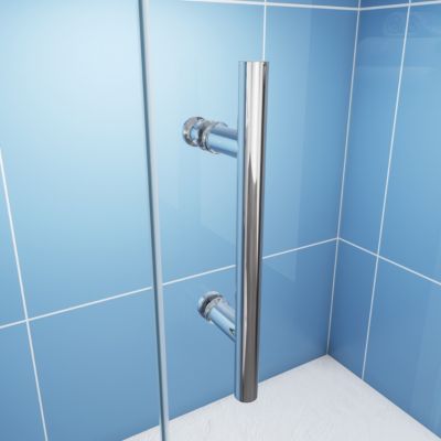 Porte de douche coulissante 100cm en 5mm verre trempé porte de douche Hauteur 190cm Installation en niche