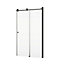 Porte de douche coulissante 100x200 cm, noir, Schulte MasterClass