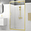 Porte de douche coulissante 120 x 200 cm, profilés alu doré brossé, Galedo Factory Gold