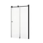 Porte de douche coulissante 120x200 cm, noir, Schulte MasterClass