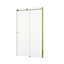 Porte de douche coulissante 140x200 cm, doré, Schulte MasterClass