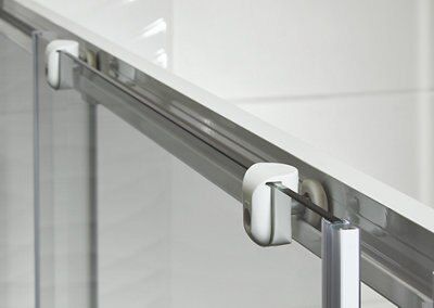 Porte de douche coulissante Cooke & Lewis Onega sérigraphié 120 cm