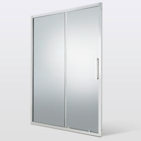 Porte de douche coulissante Cooke & Lewis Zilia verre fumé 160 cm