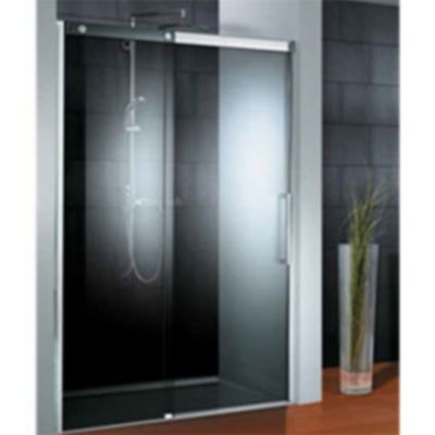 Porte de douche coulissante droite l.160 x H.200 cm, verre transparent anticalcaire, profilé chromé, Schulte MasterClass