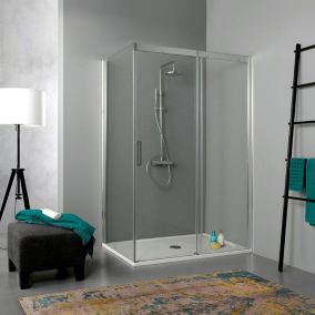 Porte De Douche Coulissante En Verre Transparent 140X70 - Dream