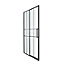 Porte de douche coulissante GoodHome Ahti transparent profilé noir 120 cm