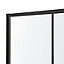 Porte de douche coulissante GoodHome Ahti transparent profilé noir 120 cm