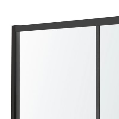 Porte de douche coulissante GoodHome Ahti transparent profilé noir 120 cm