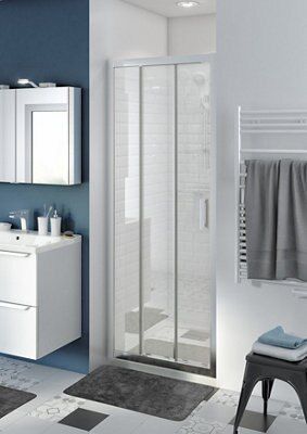 Porte de douche coulissante GoodHome Beloya transparente 80 cm
