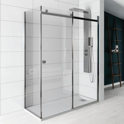 Porte de douche coulissante Kinedo KINESTYLE avec retour d'angle fixe ...