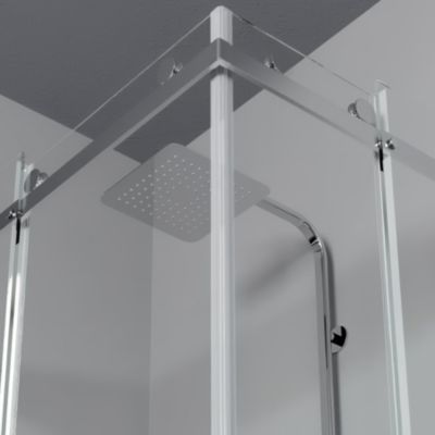 Porte de douche coulissante Kinedo KINESTYLE avec retour d'angle fixe ...