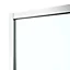 Porte de douche coulissante l.100 x H.195 cm, verre transparent, profilés alu chrome, GoodHome Ledava