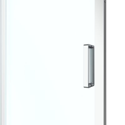 Porte de douche coulissante l.100 x H.195 cm, verre transparent, profilés aluminium chrome, GoodHome Ledava