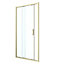 Porte de douche coulissante l.120 x 195 cm, profilés finition doré, GoodHome Ledava