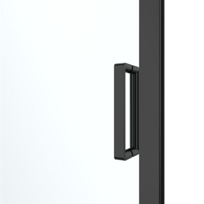 Porte de douche coulissante l.120 x H.195 cm, profilés aluminium noir, GoodHome Ledava