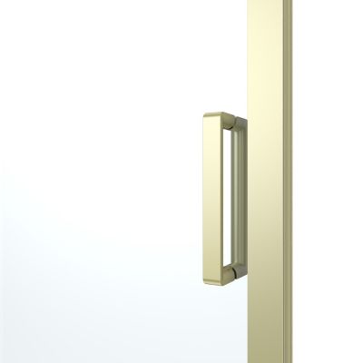 Porte de douche coulissante l.120 x H.195 cm, verre transparent, profilés aluminium finition doré brossé, GoodHome Ledava
