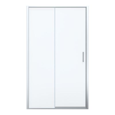 Porte de douche coulissante l.120 x H.195 cm, verre transparent, profilés chromé, GoodHome Evanna