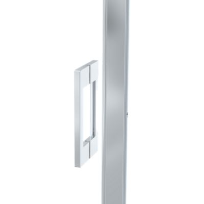Porte de douche coulissante l.120 x H.195 cm, verre transparent, profilés chromé, GoodHome Evanna