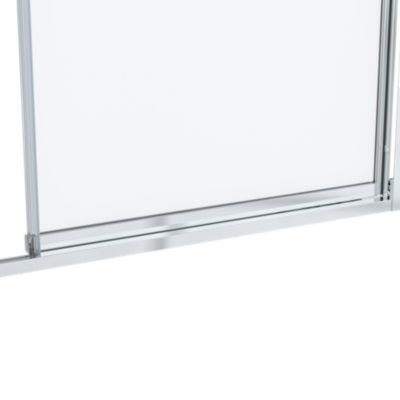 Porte de douche coulissante l.120 x H.195 cm, verre transparent, profilés chromé, GoodHome Evanna