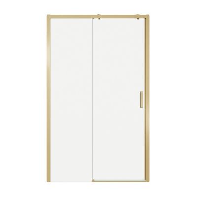 Porte de douche coulissante l.120 x H.195 cm, verre transparent, profilés doré, GoodHome Ledava