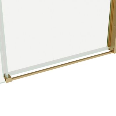 Porte de douche coulissante l.120 x H.195 cm, verre transparent, profilés doré, GoodHome Ledava