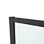 Porte de douche coulissante l.140 x H.195 cm, verre transparent, profilés alu noir, GoodHome Ledava
