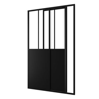 Porte de douche coulissante noir Galedo Fabrik 120cm