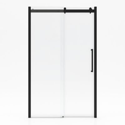 Porte de douche coulissante noir Galedo Rolling transparente 120cm